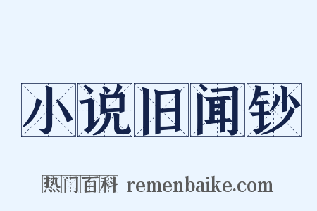 小说旧闻钞是什么意思的图片